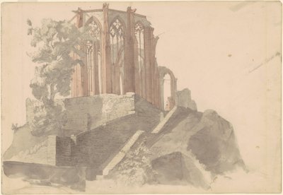 Katedralruinerne, Bacharach af Emanuel Gottlieb Leutze