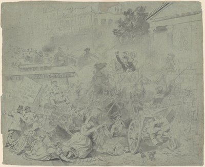 New York – Gadescene af Emanuel Gottlieb Leutze
