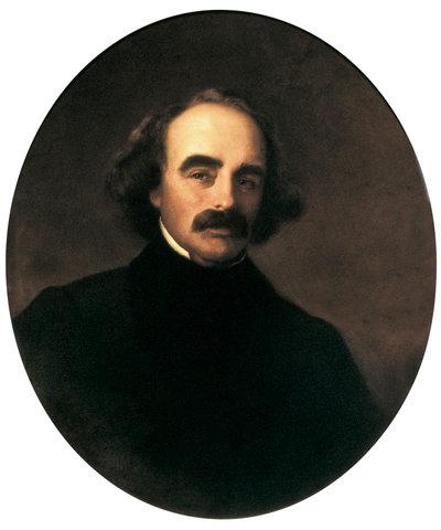 Portræt af den amerikanske forfatter Nathaniel Hawthorne (1804-1864) Maleri af Emanuel Gottlieb Leutze (1816-1868) af Emanuel Gottlieb Leutze