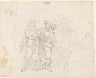 To kavalerer [recto] af Emanuel Gottlieb Leutze