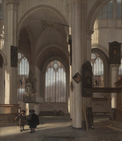 Det indre af en kirke af Emanuel de Witte