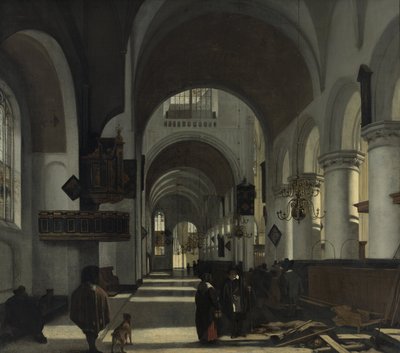 Interiør i en kirke af Emanuel de Witte