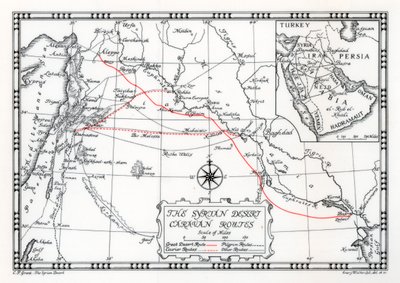 Karavane-, kurer- og pilgrimsruter i den syriske ørken, 1937 af Emery Walker