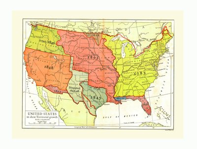 Vækstkort over USA, c1910