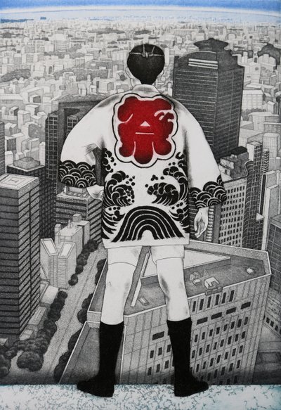 Top man, 2007 (radering) af Emiko Aida