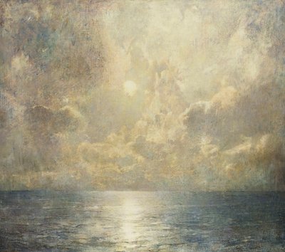 Månebelyst havlandskab af Emil Carlsen