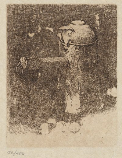 Stilleben med kobber og løg af Emil Carlsen