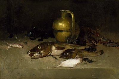 Stilleben med fisk, 1897 af Emil Carlsen