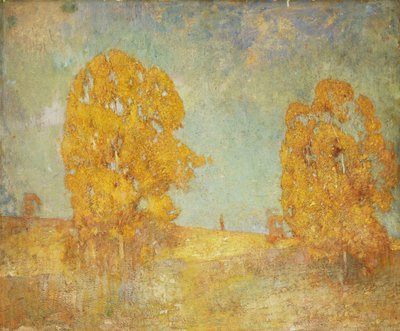 Solbelyst landskab af Emil Carlsen