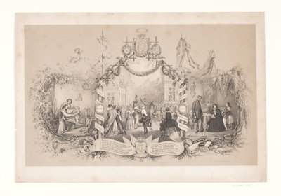 Mindeblad over troppernes hjemkomst efter krigen 1848-1850 af Emil Ditlev Bærentzen