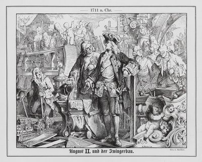 Augustus II, kurfyrste af Sachsen og konge af Polen, og opførelsen af Zwinger-paladset af Emil Eugen Sachsse