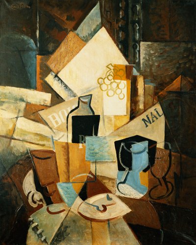Kubistisk stilleben, ca. 1920 (olie på lærred) af Emil Filla