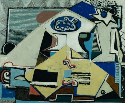 Stilleben Cello; Nature Morte au Violoncelle af Emil Filla