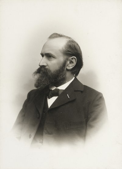 Portræt af komponisten og organisten Otto Malling 1848-1915, ca. 1900. af Emil Hohlenberg
