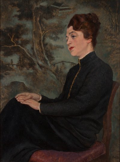 dame portræt af Emil Orlik