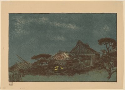 Aften i Fukagawa af Emil Orlik