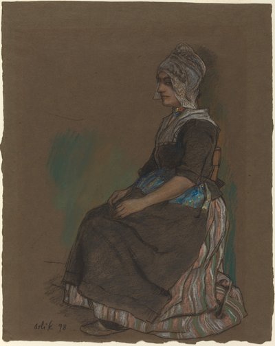 Volendam pige i kostume af Emil Orlik