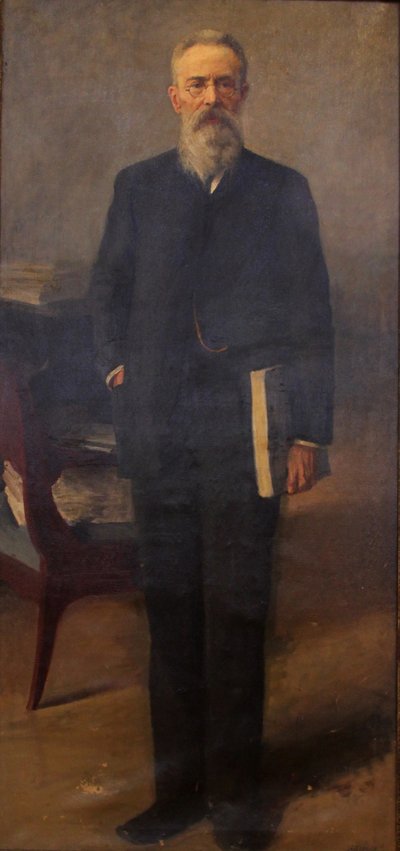 Portræt af komponisten Nikolai Rimsky-Korsakov 1844-1908, ca. 1900 af Emil Oskarovich Wisel