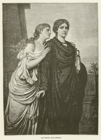 Antigone og Ismene af Emil Teschendorff