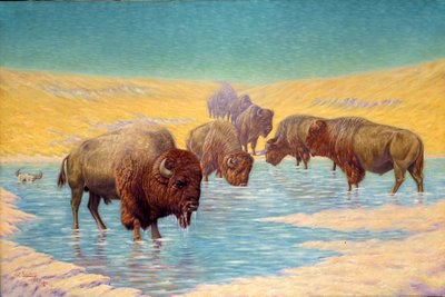 Buffalo Scene, 1922. af Emil W. Lenders