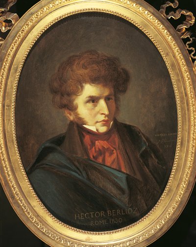 Frankrig, La-Cote-Saint-Andre, Portræt af Hector Berlioz af Emile (after) Signol