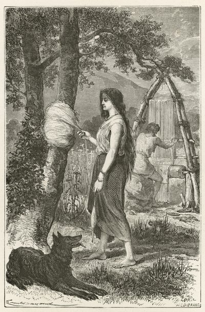 Den første væver af Emile Antoine Bayard