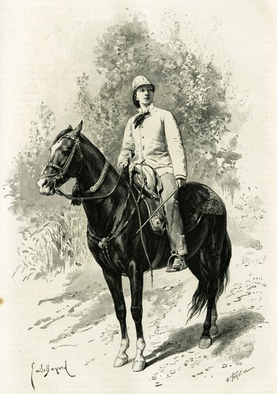 Portræt af Jane Dieulafoy (nee Magre af Emile Antoine Bayard