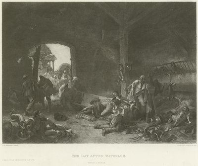 Dagen efter Waterloo (dybtryk) af Emile Antoine Bayard