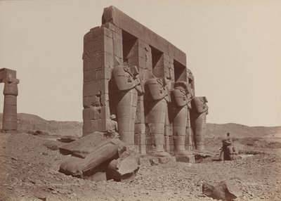 Theben, Temple of Ramasseum, Shattered Colossi, 1870