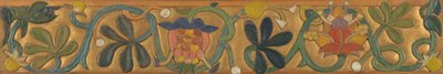 Tavle dekoreret med stængler og blomster af Emile Bernard