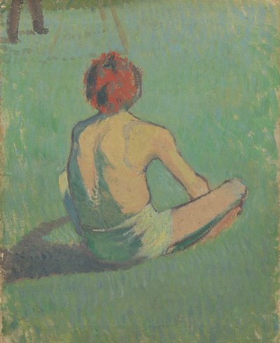 Dreng sidder i græsset, 1886 af Emile Bernard