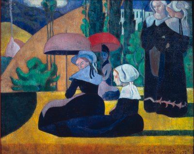 Bretonske kvinder i skyggen af Emile Bernard