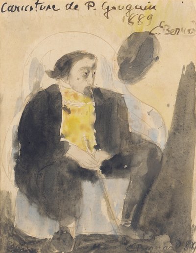 Karikatur af Paul Gauguin, 1889 af Emile Bernard