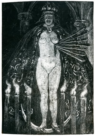 Illustration til digte af Charles Baudelaire (1821-67) (gravering) (s/h foto) af Emile Bernard