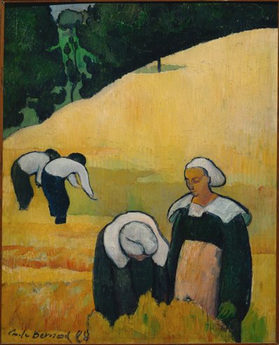 Høsten eller det bretonske landskab (træ) af Emile Bernard