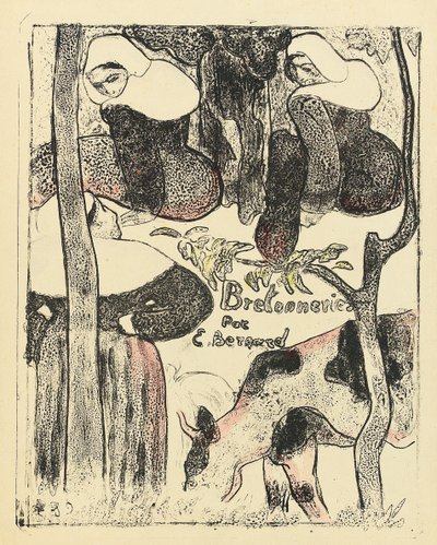 Les Bretonnieres, forside af serien, 1888-89 af Emile Bernard