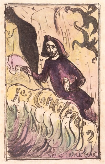 Les Cantilènes: Cover (zinkograf med håndfarvning) af Emile Bernard