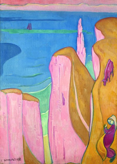 Cliffs of Yport, 1892. af Emile Bernard