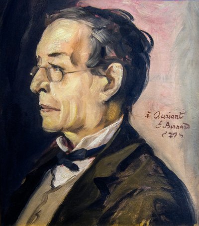 Portræt af Paul Leautaud (1872-1956) forfatter og klummeskribent. Maleri af Emile BERNARD (1868-1941) - Olie på pap H: 48 cm; L: 41 cm - Musee Calvet, Avignon af Emile Bernard