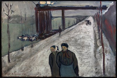 Quai de Clichy - 1887 (olie på lærred) af Emile Bernard