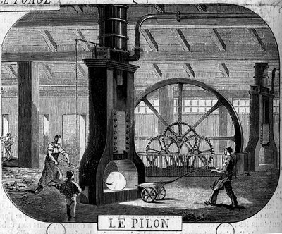 Forges of Franche Comte: støderen. Factory of Fraisans, Jura (39) af Emile Bourdelin