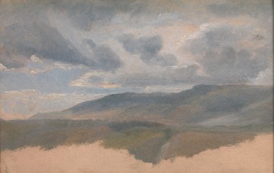 Landskabsstudie med skyer, ca. 1829-31. af Emile Charles Joseph Loubon