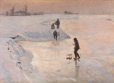 The Skaters, ca. 1891 (olie på lærred) af Emile Claus