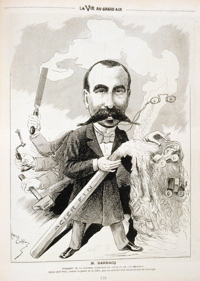 Pierre-Alexander Darracq, fransk bilfabrikant, 1901 af Emile Cohl