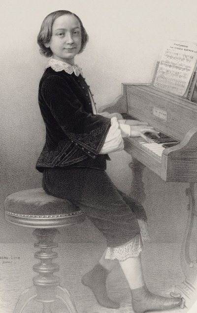 Portræt af violinisten og komponisten Henri Ketten 1848-1883. af Emile Desmaisons