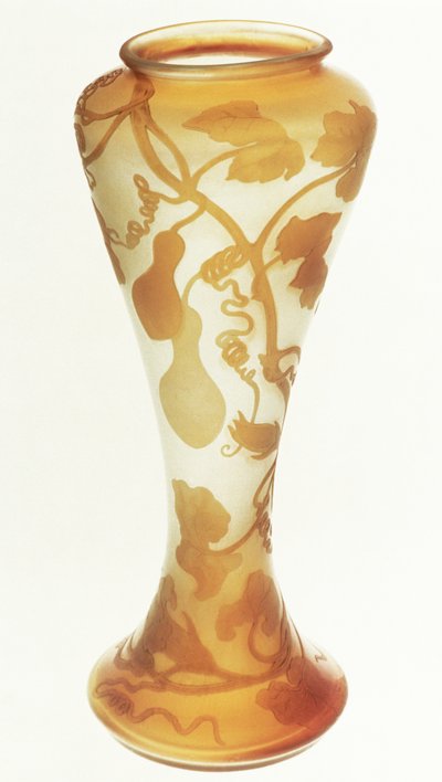 Vase fra Nancy, Frankrig, ca. 1900 (belagt, lamineret og uklar glas) af Emile Galle