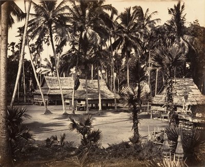 Bonzerie af den store pagode, 1866. af Emile Gsell