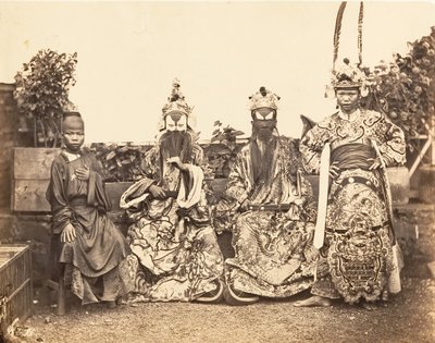 Teaterkostumer, Saigon, Cochinchina, 1866. af Emile Gsell