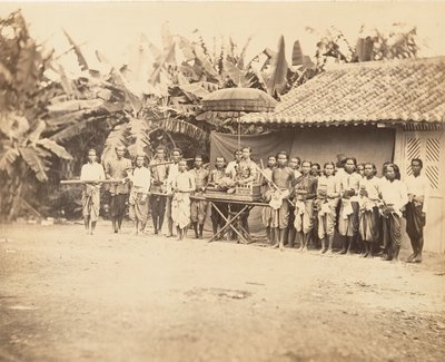 Den cambodjanske prins og hans følge, 1866. af Emile Gsell