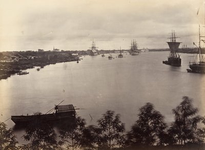 Udsigt over Saigon ark nr. 3, 1866. af Emile Gsell
